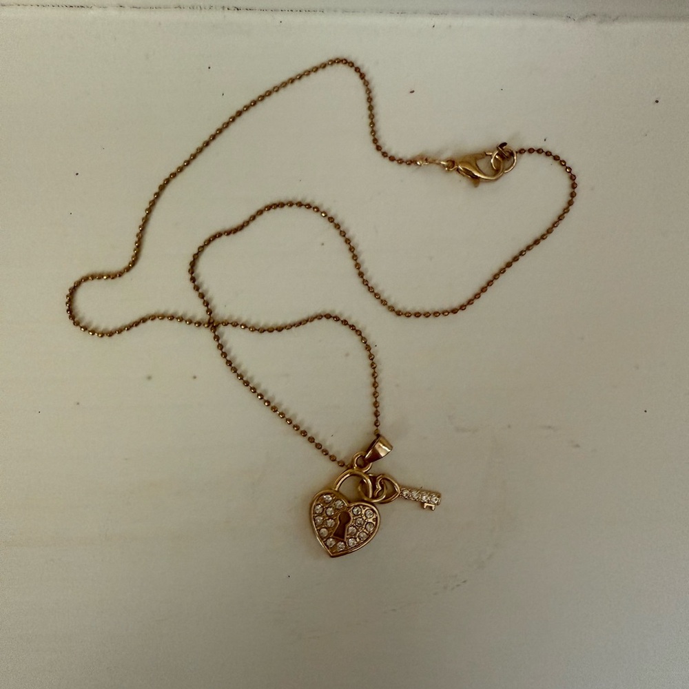 Lock and Key Heart Necklace BNIB